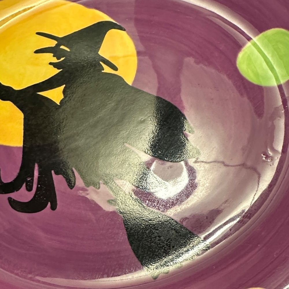 Purple Witch Halloween Plate - Picture 10 of 10